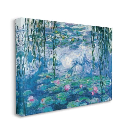 Stupell Industries Pond Lily Pads Green Blue Abstract Painting Canvas Designed by Third Wall Art 30 x 1.5 x 40 